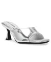 Anne Klein Akjerilyn Womens Manmade Slide In Silver