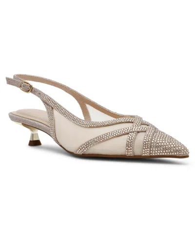 Anne Klein Jolene Kitten Heel Slingback Pump In Animal Print