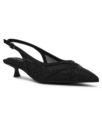 Anne Klein Jolene Kitten Heel Slingback Pump In Black