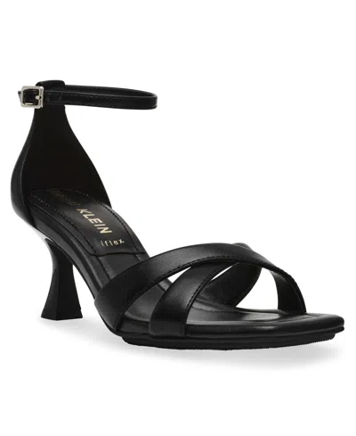 ANNE KLEIN WOMEN'S JOSS SQUARE TOE ANKLE STRAP DRESS SANDALS