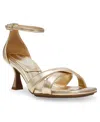 Anne Klein Women's Joss Square Toe Ankle Strap Dress Sandals In Light Gold