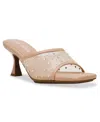 Anne Klein Women's Julie Square Toe Embellished Mule Dress Sandals In Blush Crystal