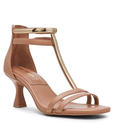 Anne Klein Women's Juliet Kitten Heel Dress Sandals In Animal Print