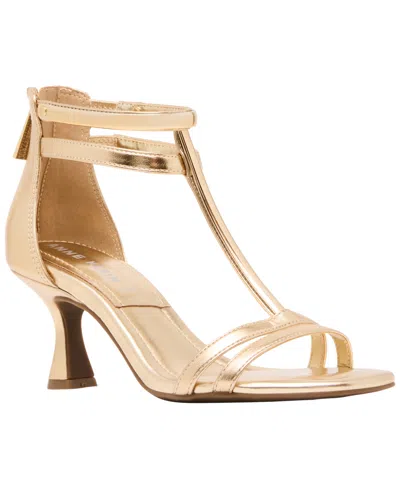 Anne Klein Women's Juliet Kitten Heel Dress Sandals In Gold