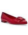 Anne Klein Women's Kalea Pointed Toe Buckle Flats In Red Patent