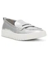 Anne Klein Kinetic Penny Loafer In Silver