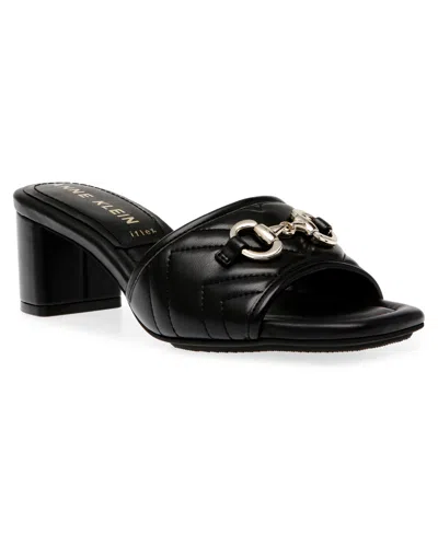 Anne Klein Women's Kit Dress Sandals In Black Smooth