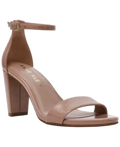 Anne Klein Women's Kourtney Two Piece Block Heel Dress Sandals In Nude