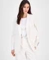 Shop Anne Klein Women's Liberty Stretch Open-front Shawl Collar Blazer In White Dove