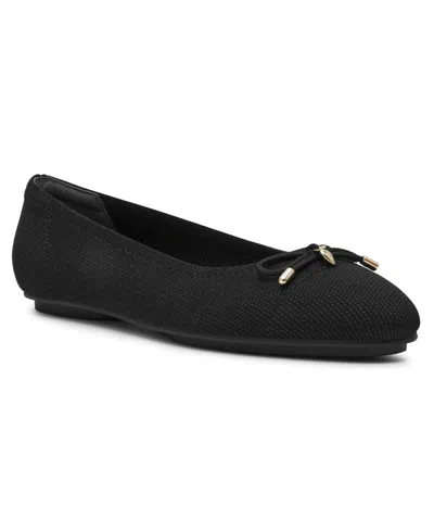 Anne Klein Women's Luci Cap Toe Ballet Flats In Black