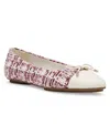 Anne Klein Luci Cap Toe Ballet Flat In Blush Multi
