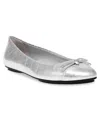 Anne Klein Women's Luci Cap Toe Ballet Flats In Silver