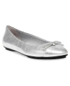 Anne Klein Women's Luci Cap Toe Ballet Flats In Silver