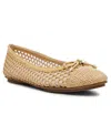 Anne Klein Luci Cap Toe Ballet Flat In Natural Raffia