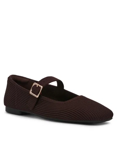 Anne Klein Women's Mabel Buckle Flats In Brown