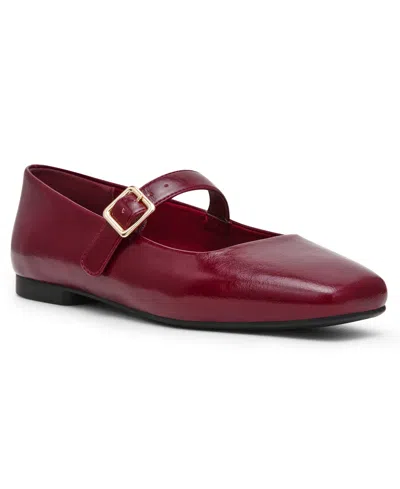 Anne Klein Women's Mabel Knit Mary Jane Flats In Burgundy