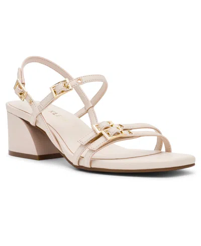 Anne Klein Women's Mackenzie Strappy Buckle Block Heel Dress Sandals