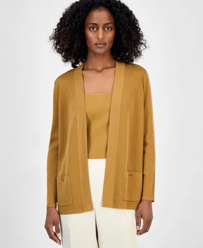 Anne Klein Women's Malibu Fine Rib Open-front Cardigan