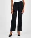 Anne Klein Women's Belted High-rise Pull-on Pants In Anne Black