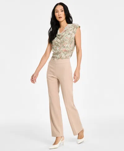Anne Klein Women's Mid Rise Pull-on Pants In Latte