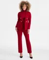 Anne Klein Faux Double Breasted Jacket In Red