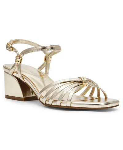 Anne Klein Women's Mikayla Square Toe Sandals In Gold