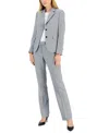 Anne Klein Women's Mini Houndstooth Two-button Jacket & Flare-leg Pants & Pencil Skirt In Anne Black Combo