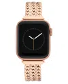 Anne Klein Women's Multi Chain Alloy Metal Link Band Designed For Apple Watch 42mm (series 1-3 Only) & 44/45/46 In Rose Gold-tone