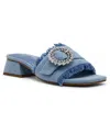 Anne Klein Women's Nahla Embellished Buckle Block Heel Dress Sandals In Denim