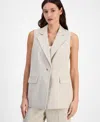 Anne Klein Notch Collar Vest In Canvas