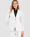 Anne Klein Women's Notched Collar One-button Blazer, Macy's Exclusive In White