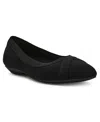 Anne Klein Occuria Ballet Flat In Black Stretch