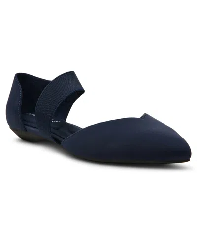 Anne Klein Women's Oksanna Asymmetrical Pointed Toe Flats In Blue
