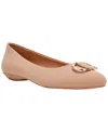 Anne Klein Oswego Pointed Toe Flat In Pink