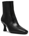 Anne Klein Pablo Womens Faux Leather Heeled Booties In Black