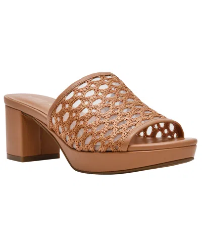 Anne Klein Women's Paros Block Heel Sandals In Brown