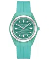 Anne Klein Women's Pastel Green Solar Ocean Work Plastic Metal Watch, 38.5mm In Pastel Green