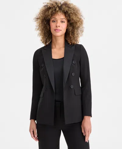 Anne Klein Women's Peak-lapel Open-front Blazer In Multi