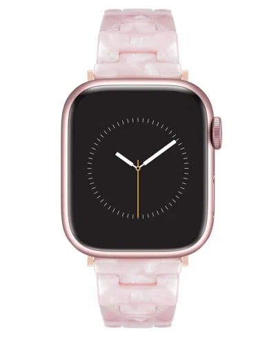 Anne Klein Women's Pink Marbled Acetate Stretch Bracelet Designed For 38/40/41mm Apple Watch In No Color