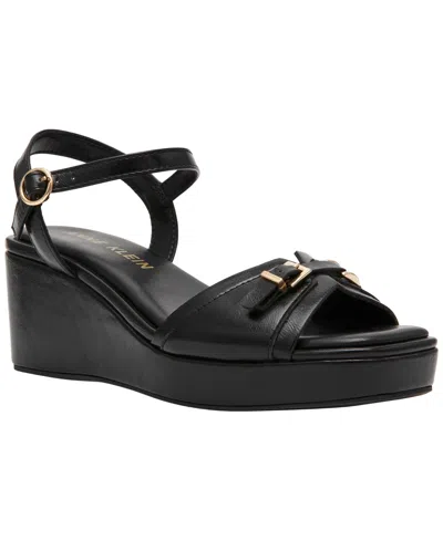 Anne Klein Women's Platform Wedge Sandals In Black