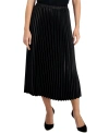 Anne Klein Pull-on Pleated Skirt In Anne Black