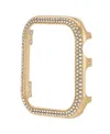 Anne Klein Women's Premium Crystal Gold-tone Alloy Metal Protective Case Designed For Apple Watch 41mm In Gold-tone