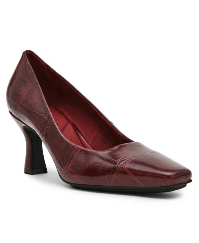 Anne Klein Women's Prima Flared Heel Pumps In Burgundy