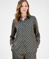 Anne Klein Button-down Collared Shirt In Brown