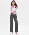 Anne Klein Women's Printed Mid-rise Wide-leg Pants In Multi