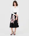 Anne Klein Women's Printed Pleated Midi Skirt In Multi