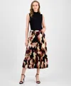 Anne Klein Pleated Pull-on Midi Skirt