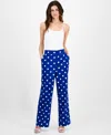 Anne Klein High-rise Wide Leg Pant In Blue