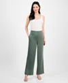 Anne Klein Pull-on Wide Leg Pants In Eucalyptus