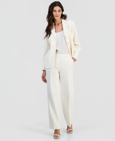 Anne Klein Women's Pull-on Mid-rise Wide-pants In Neutral